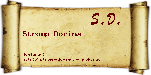 Stromp Dorina névjegykártya